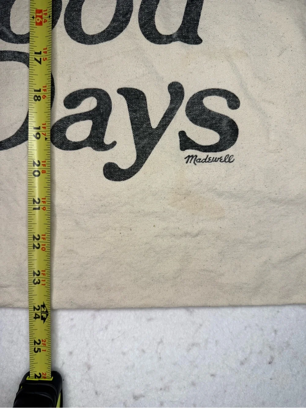 Madewell Good Days Cream Reusable Canvas Tote Bag